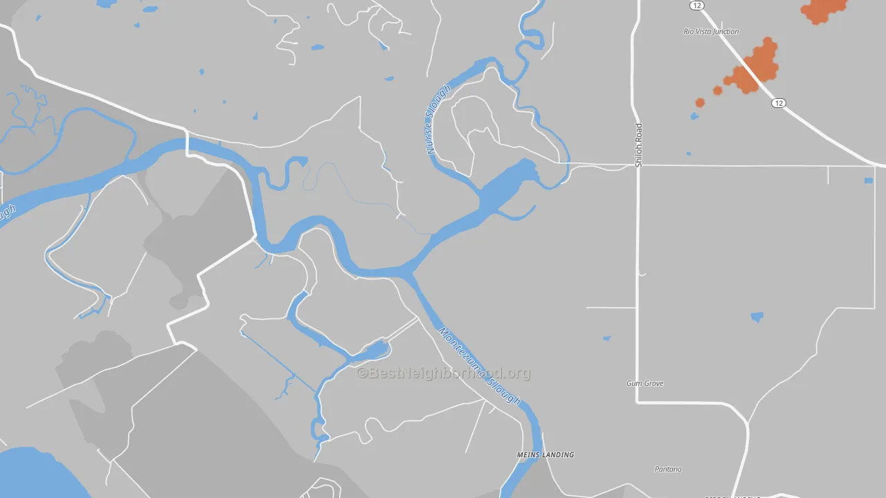 Bike Grade map of Cordelia, CA