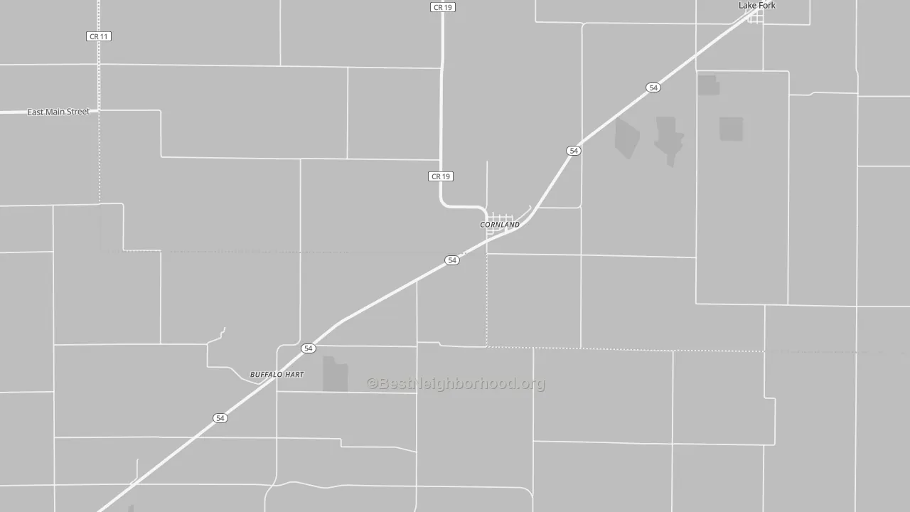 Bike Grade map of Cornland, IL