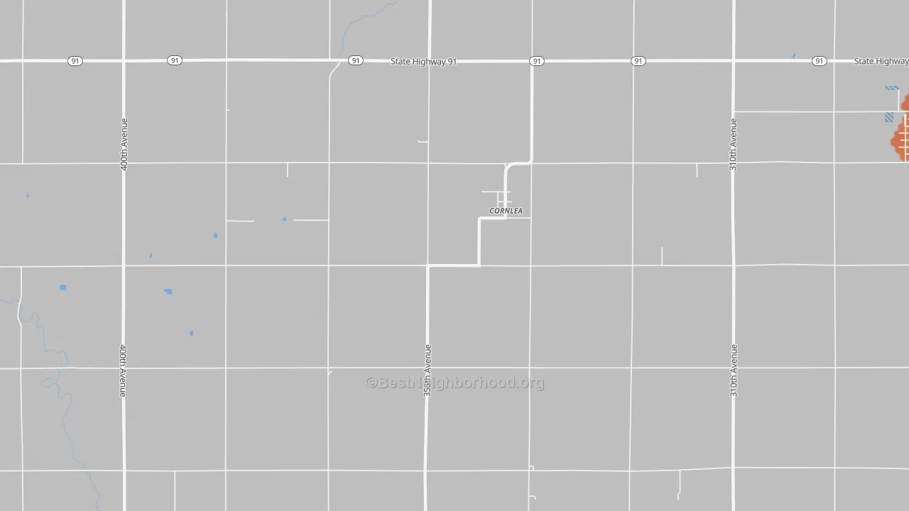 Bike Grade map of Cornlea, NE
