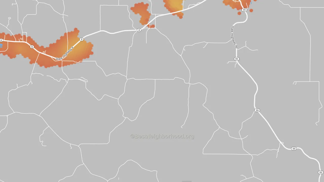Bike Grade map of Cornwall, ID