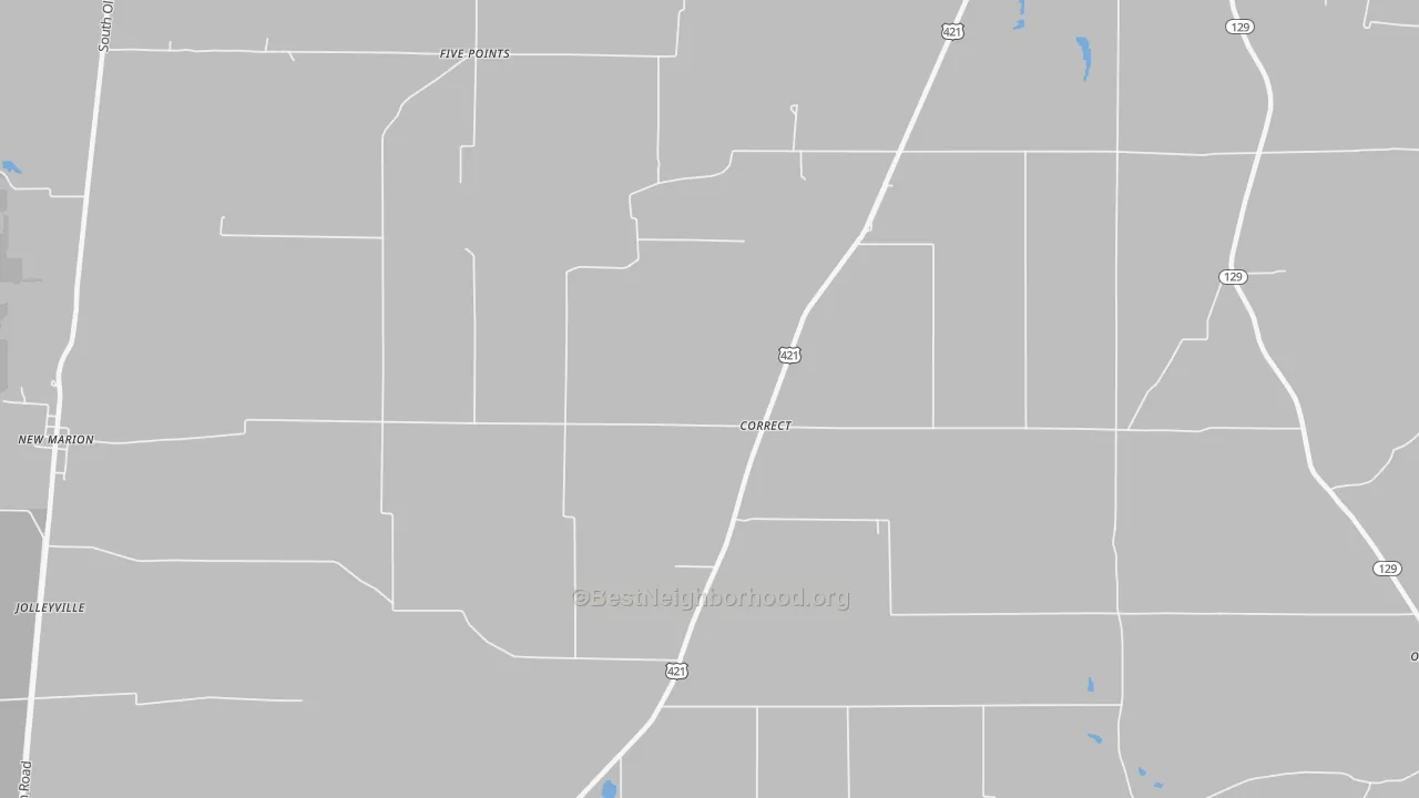 Bike Grade map of Correct, IN