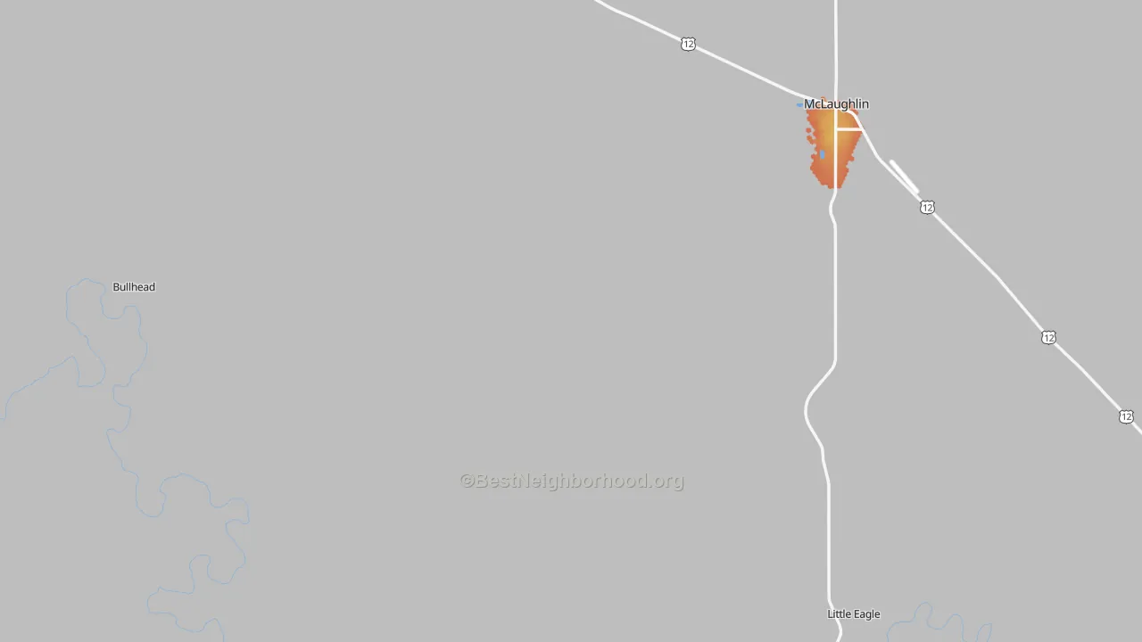 Bike Grade map of Corson County, SD