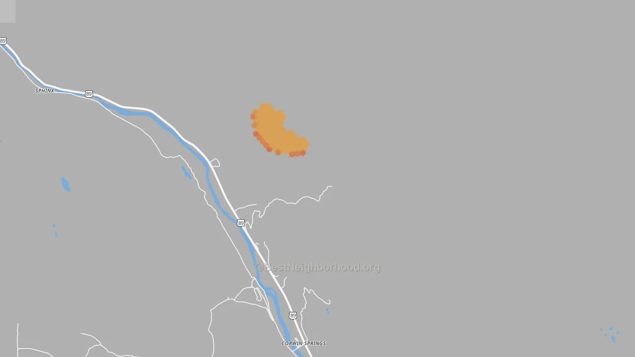 Bike Grade map of Corwin Springs, MT
