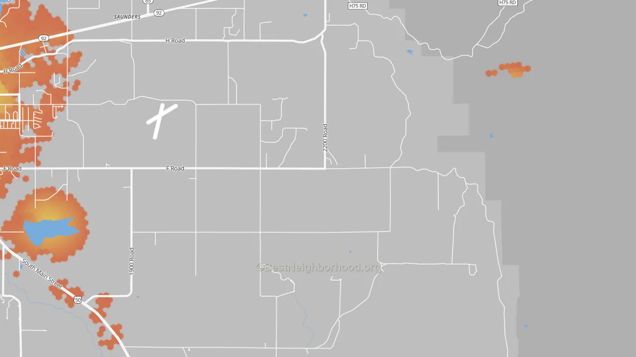 Bike Grade map of Cory, CO