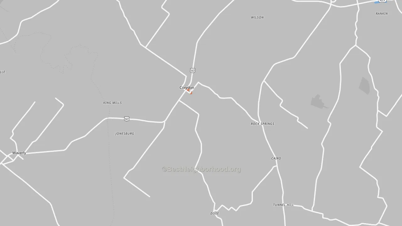 Bike Grade map of Corydon, KY