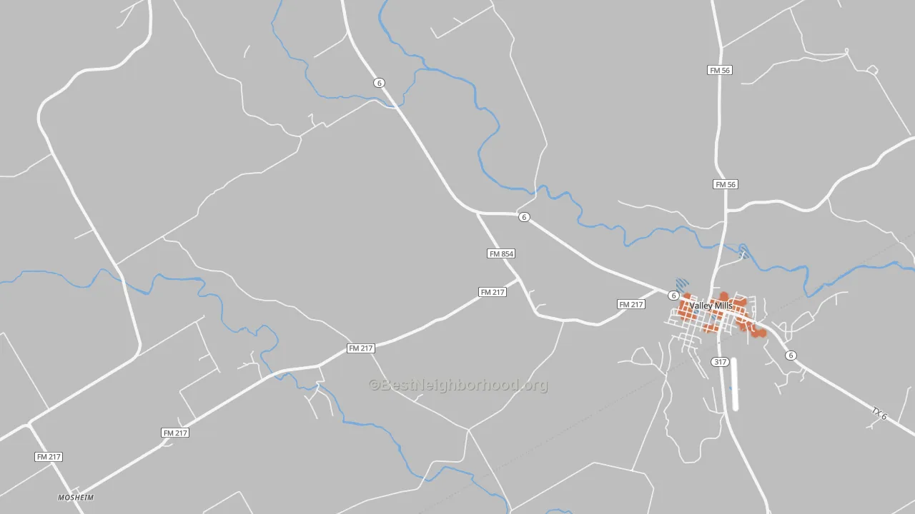 Bike Grade map of Coryell, TX
