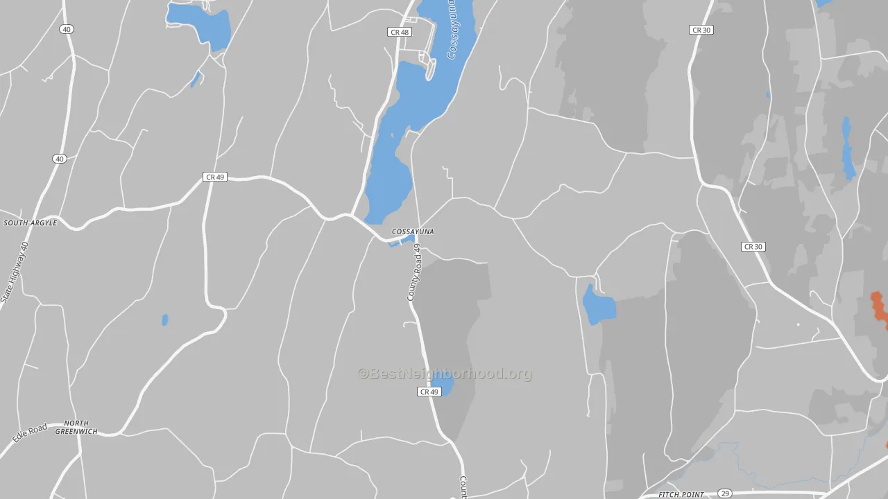Bike Grade map of Cossayuna, NY