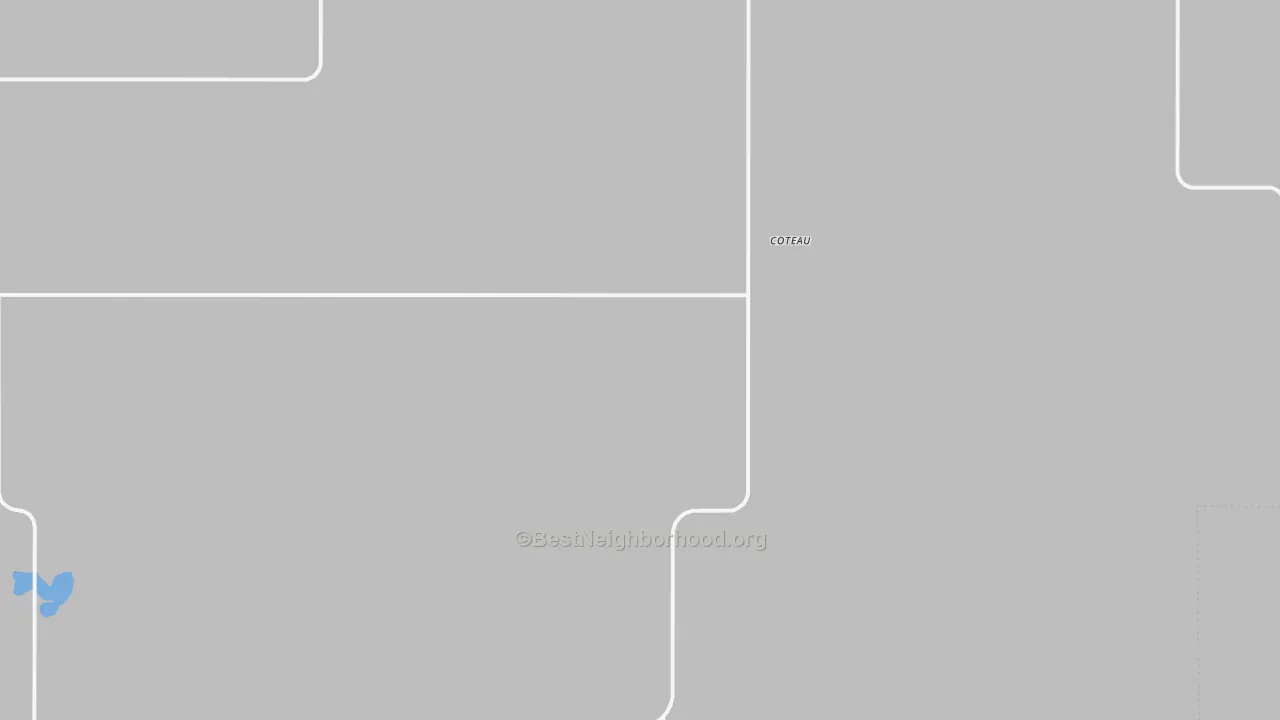 Bike Grade map of Coteau, ND