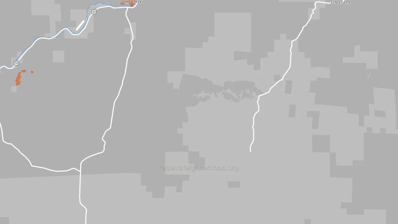 Bike Grade map of Cotopaxi, CO