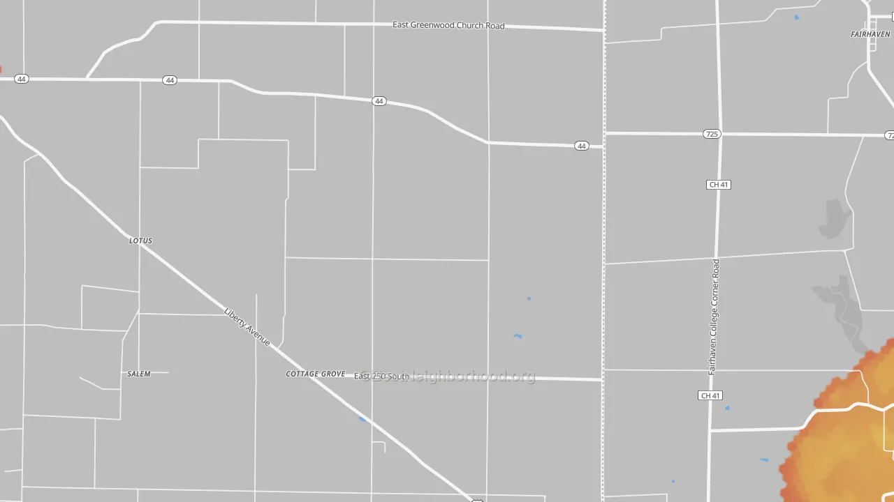 Bike Grade map of Cottage Grove, IN