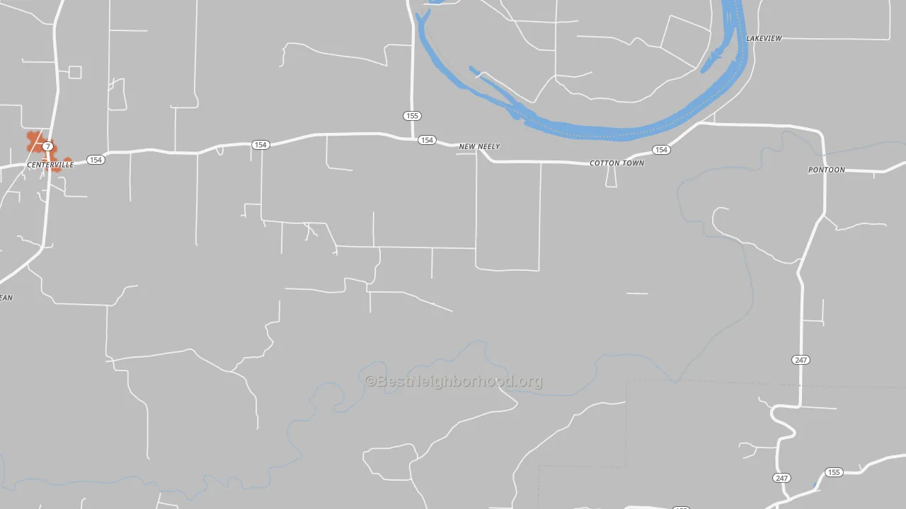 Bike Grade map of Cotton Town, AR