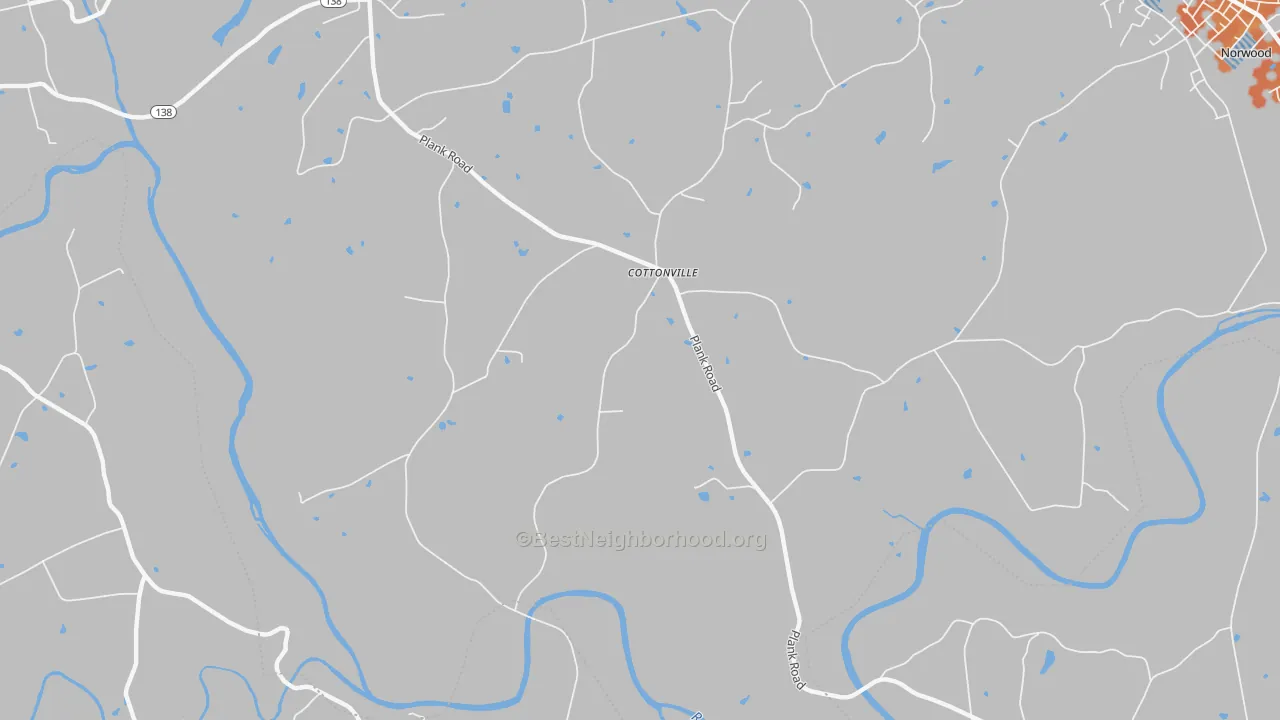Bike Grade map of Cottonville, NC