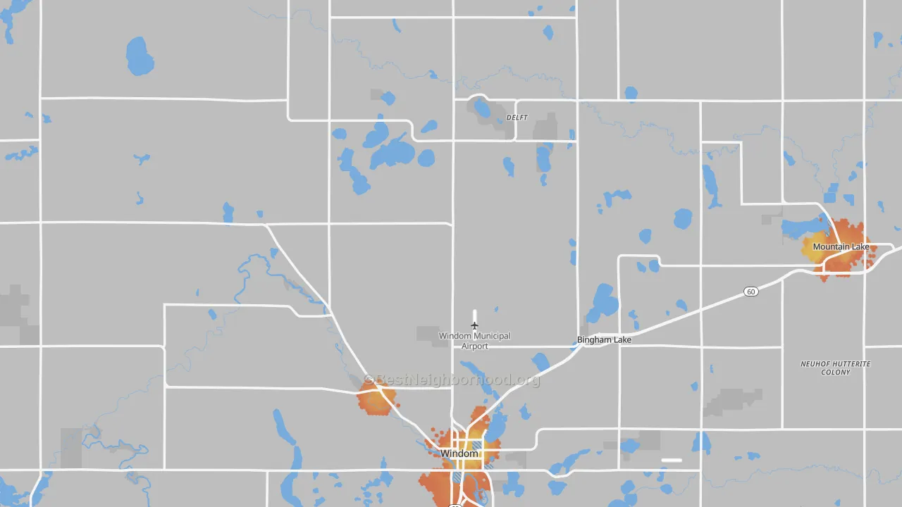 Bike Grade map of Cottonwood County, MN