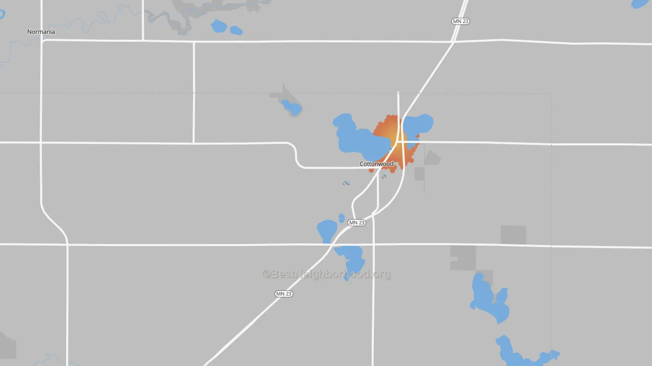 Bike Grade map of Cottonwood, MN