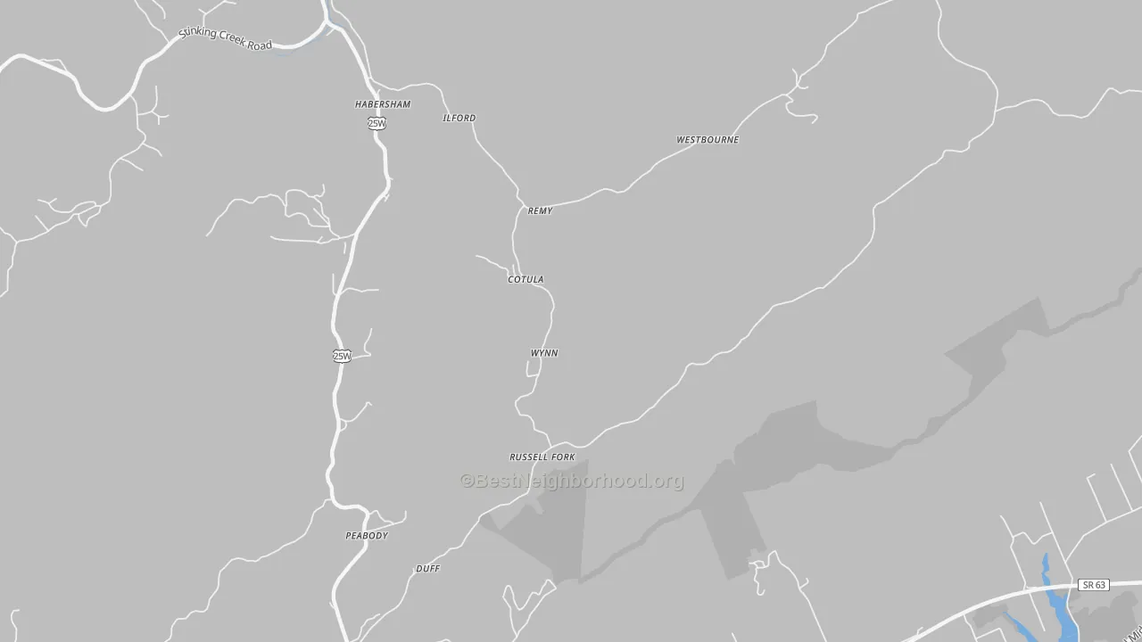 Bike Grade map of Cotula, TN