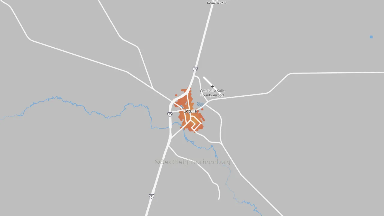 Bike Grade map of Cotulla, TX
