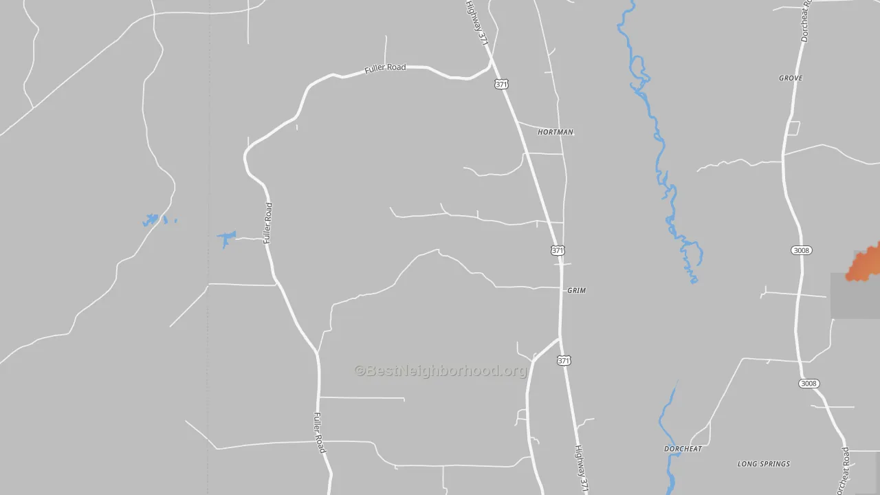 Bike Grade map of Couchwood, LA