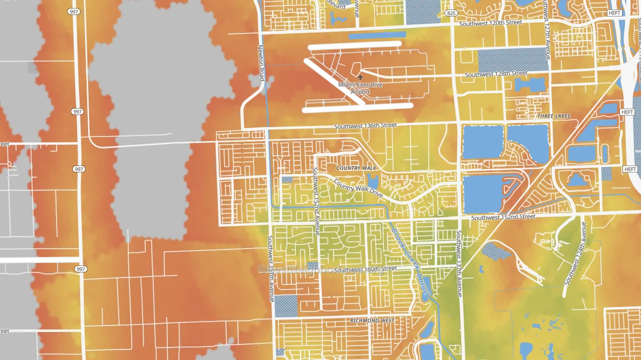 Bike Grade map of Country Walk, FL