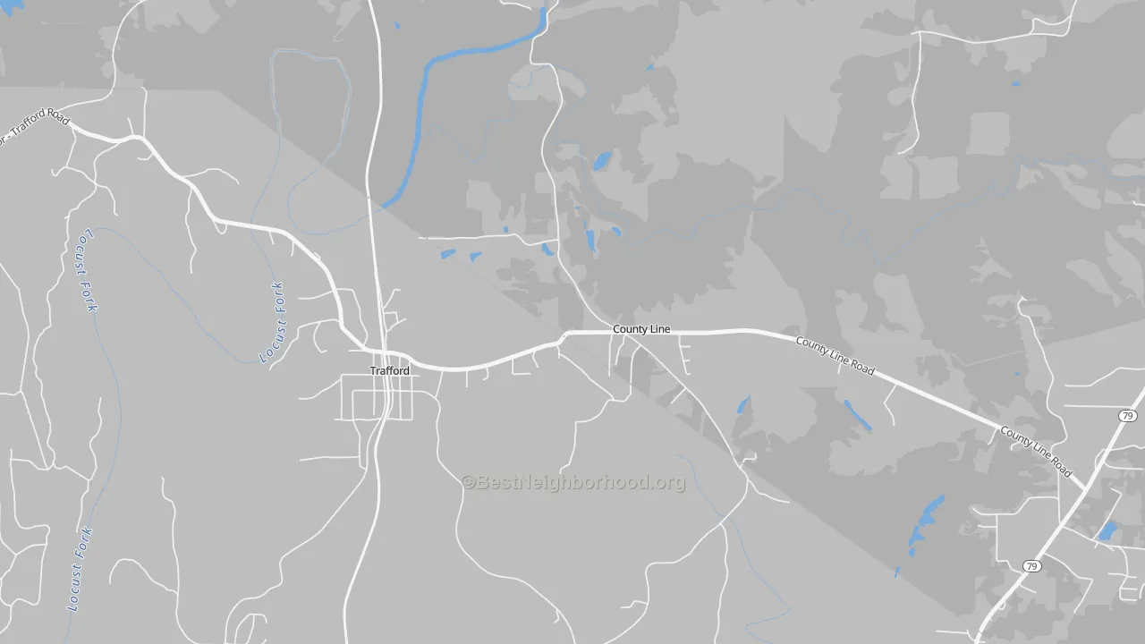 Bike Grade map of County Line, AL
