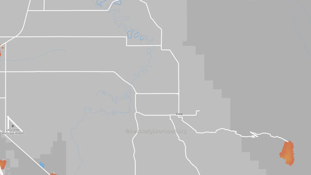 Bike Grade map of Cove, OR