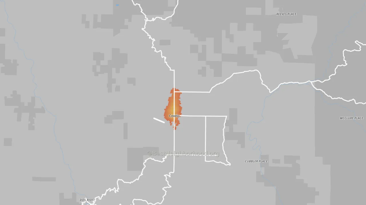Bike Grade map of Covelo, CA