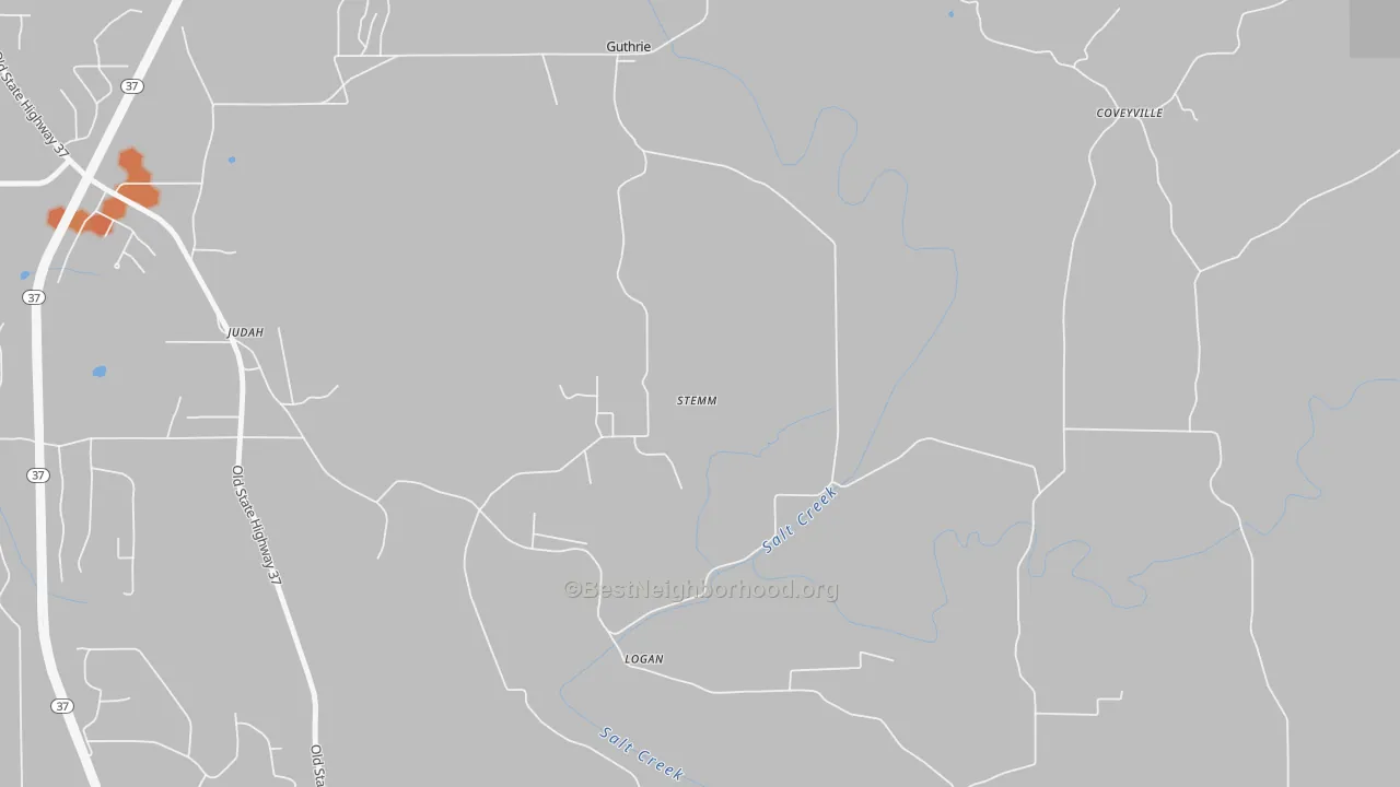 Bike Grade map of Coveyville, IN