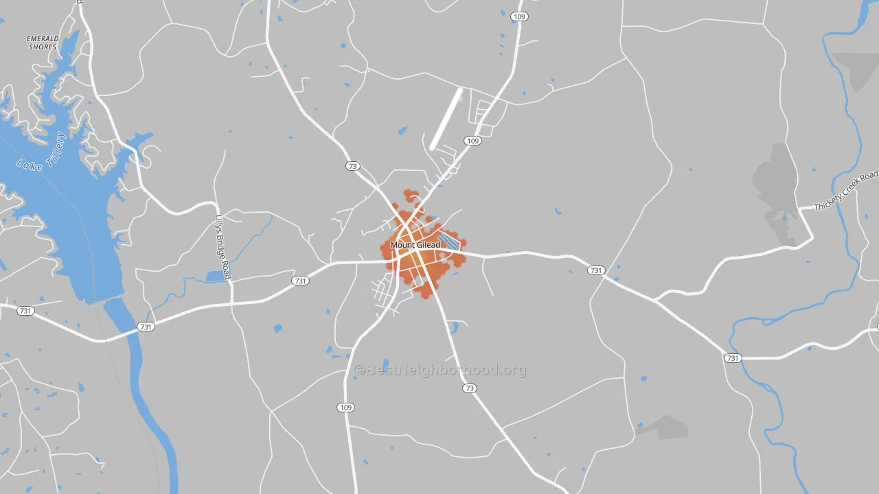 Bike Grade map of Covington, NC