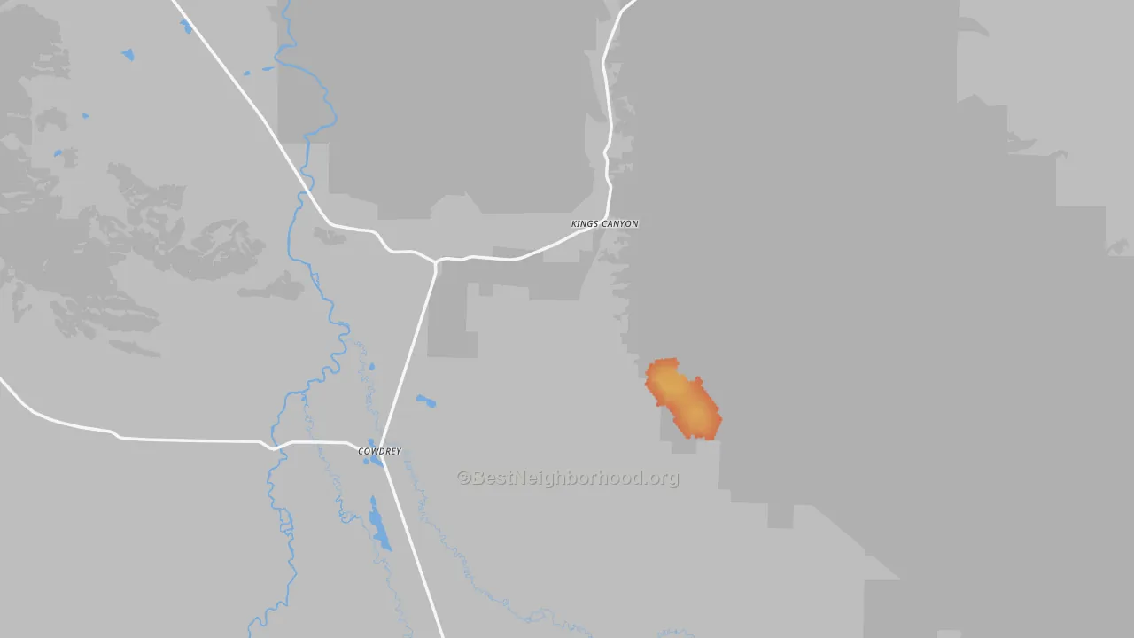 Bike Grade map of Cowdrey, CO