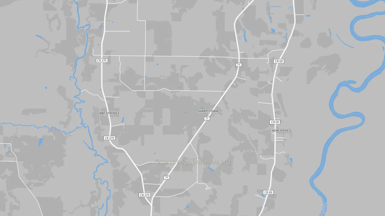 Bike Grade map of Cox, FL