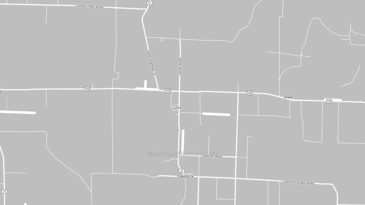 Bike Grade map of Coy, AR