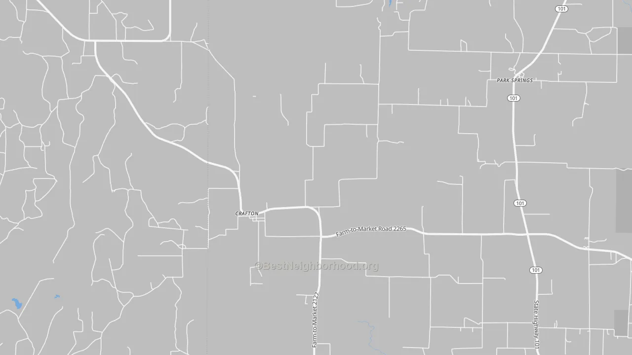 Bike Grade map of Crafton, TX