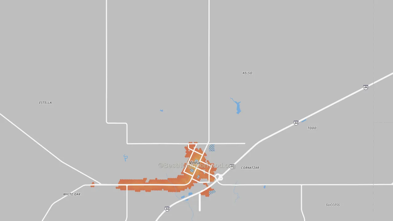 Bike Grade map of Craig County, OK