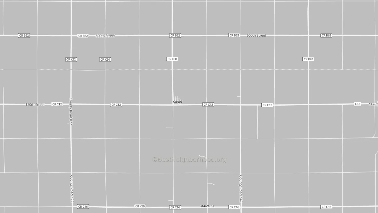 Bike Grade map of Craig, IA