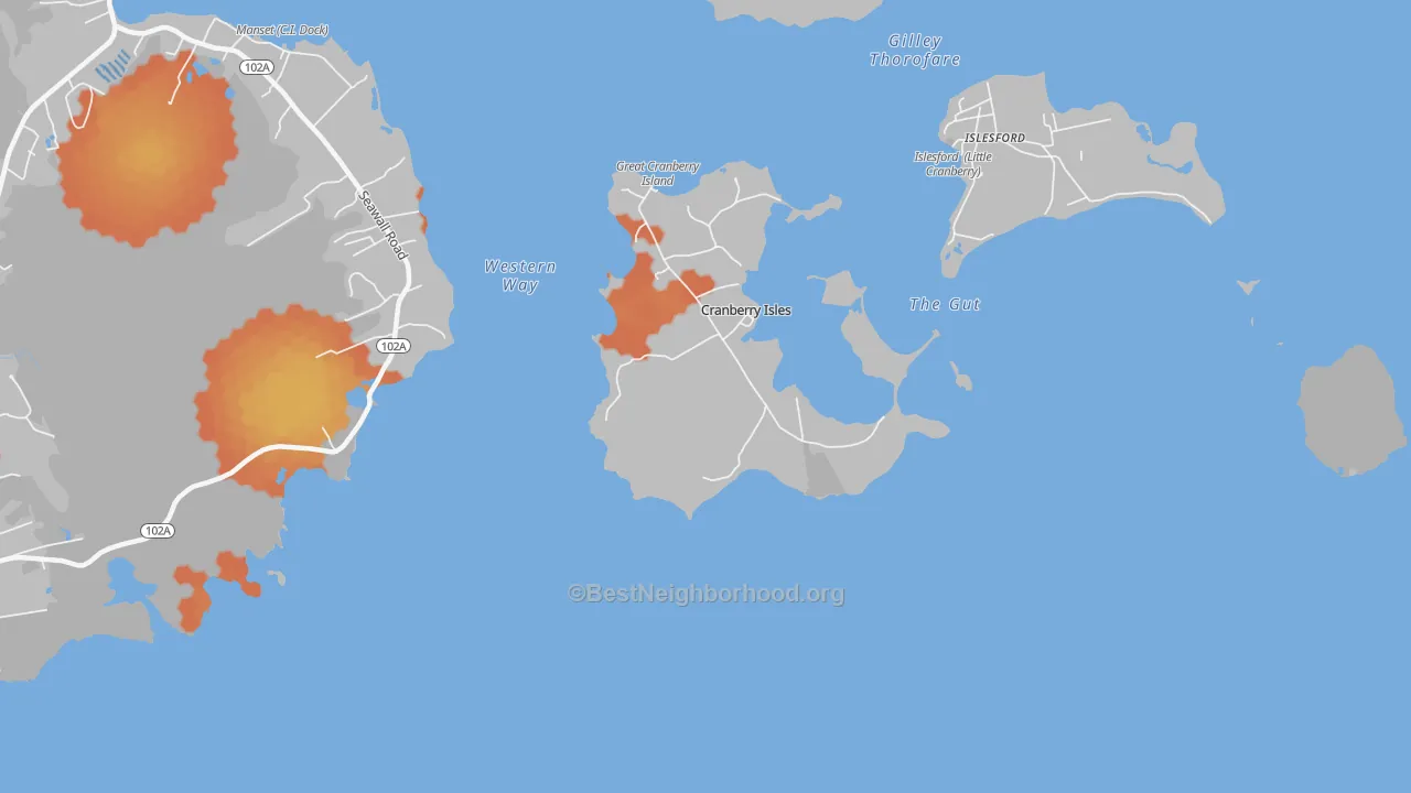 Bike Grade map of Cranberry Isles, ME