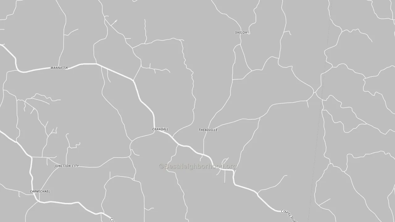 Bike Grade map of Crandall, MS
