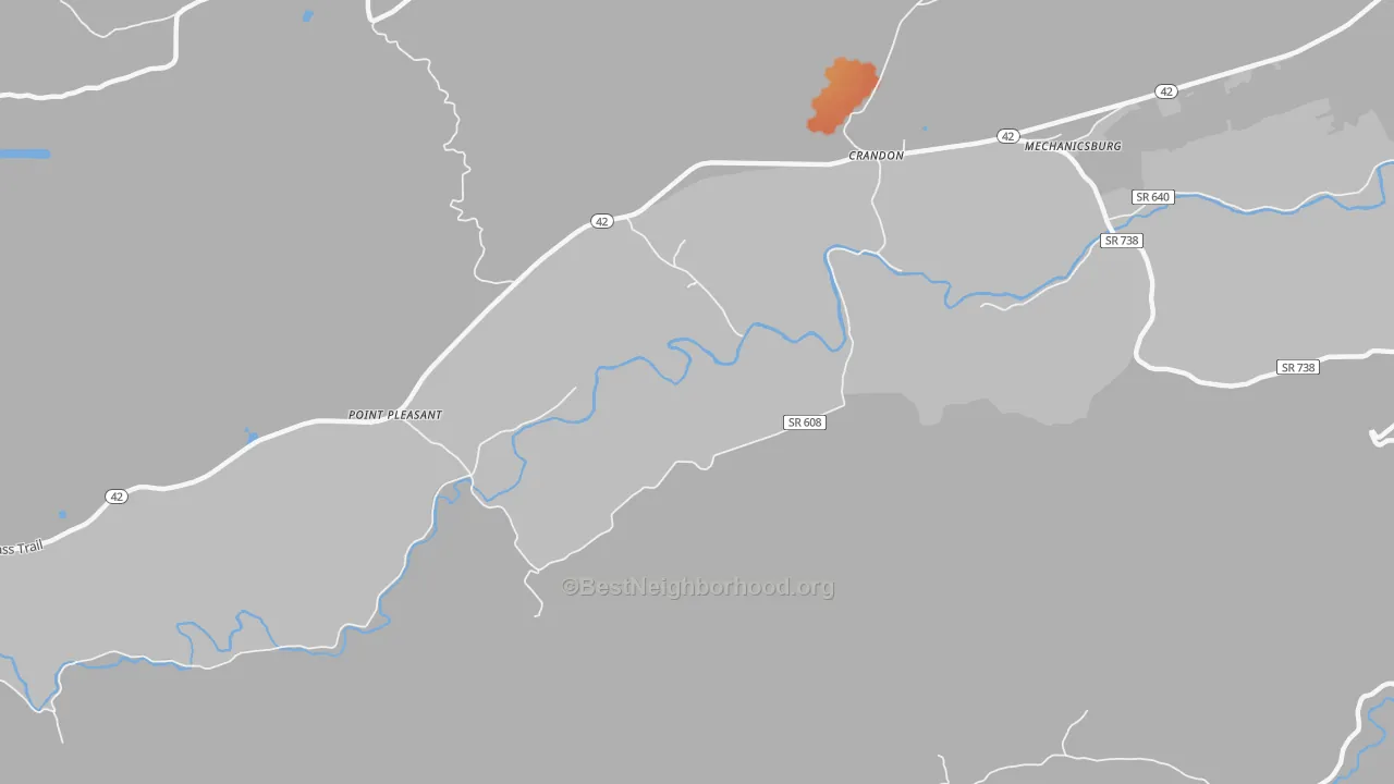 Bike Grade map of Crandon, VA