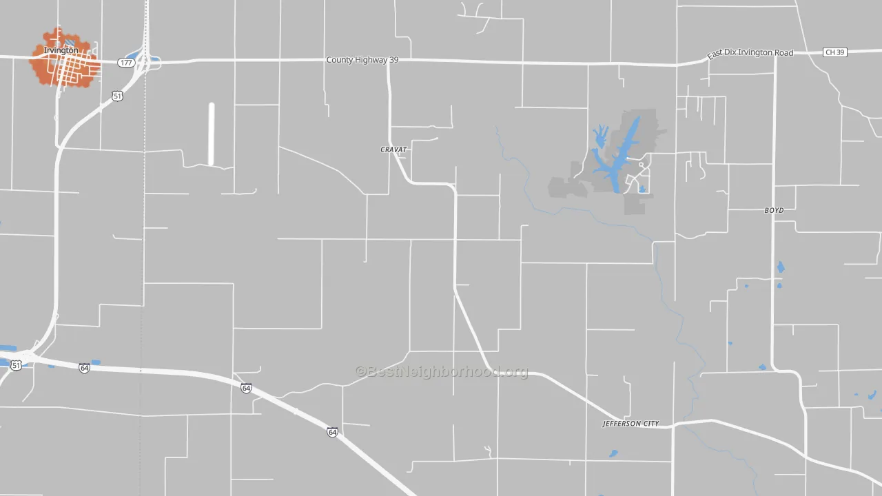 Bike Grade map of Cravat, IL