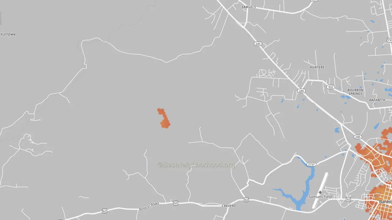 Bike Grade map of Cravens, KY