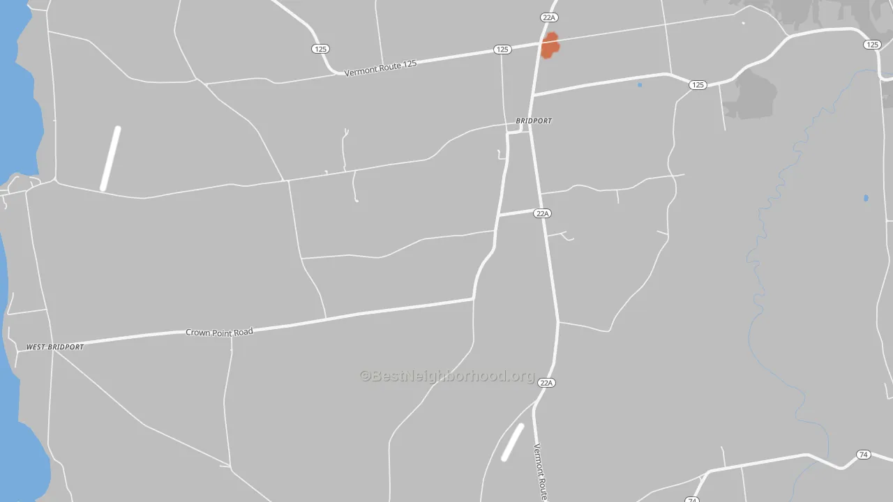 Bike Grade map of Cream Hill, VT