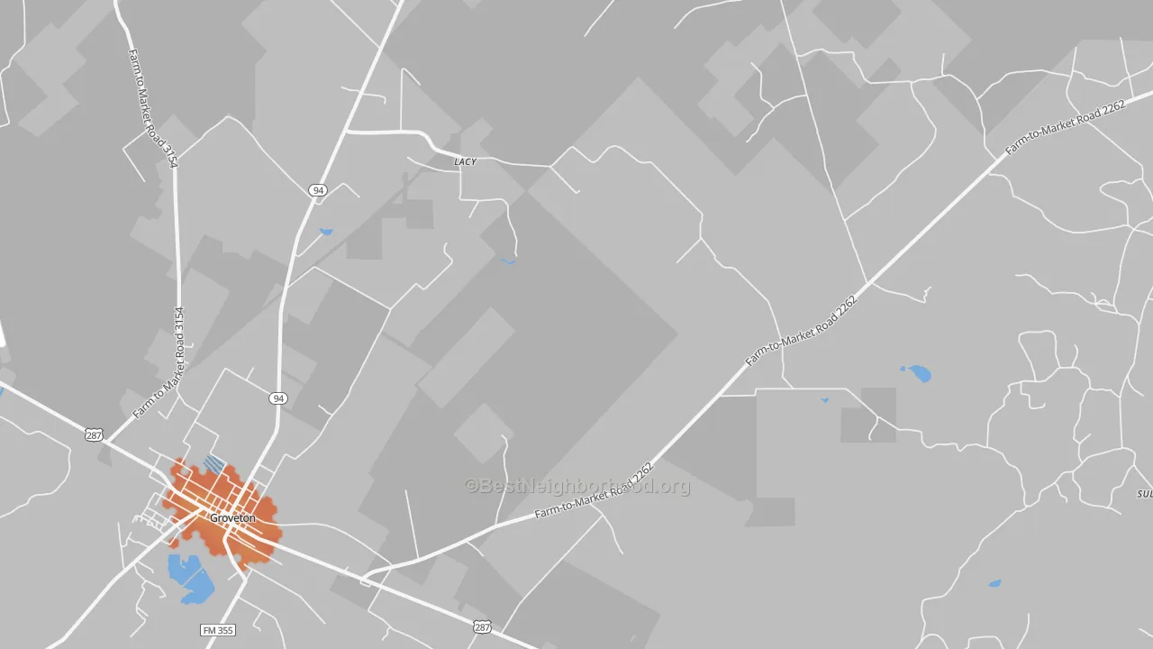 Bike Grade map of Crecy, TX
