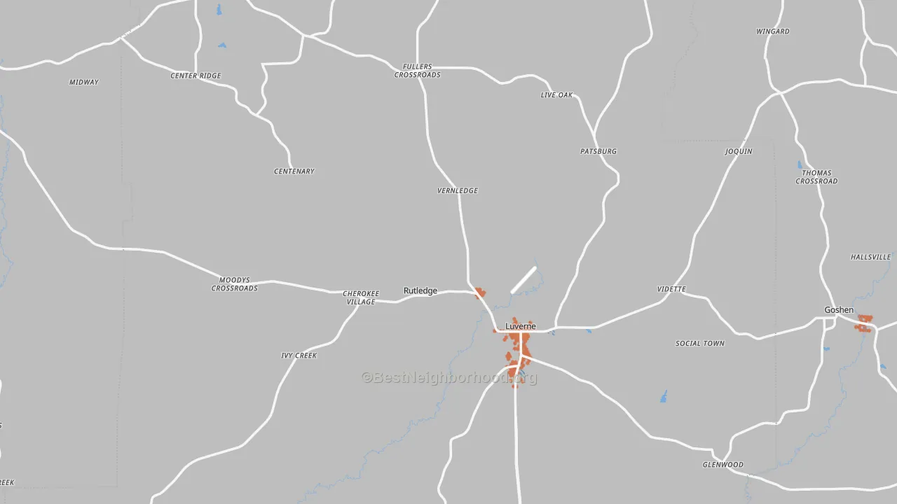 Bike Grade map of Crenshaw County, AL