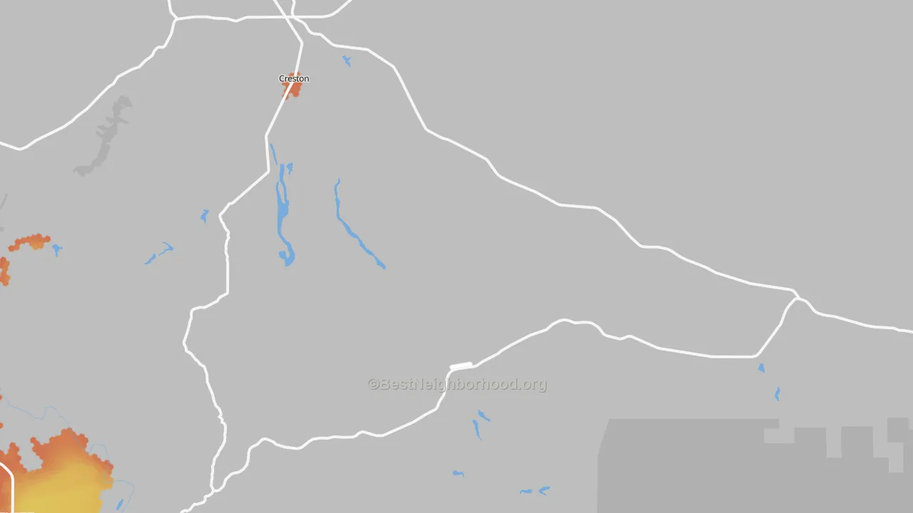 Bike Grade map of Creston, CA
