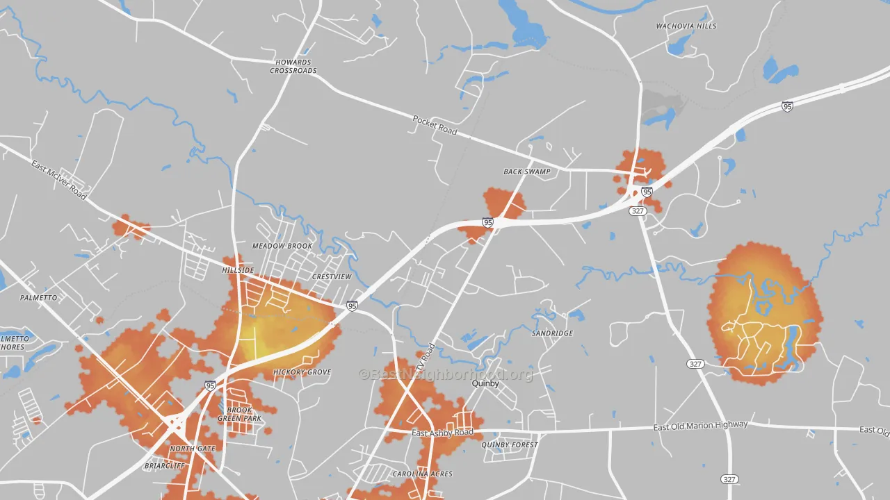 Bike Grade map of Crestview, SC