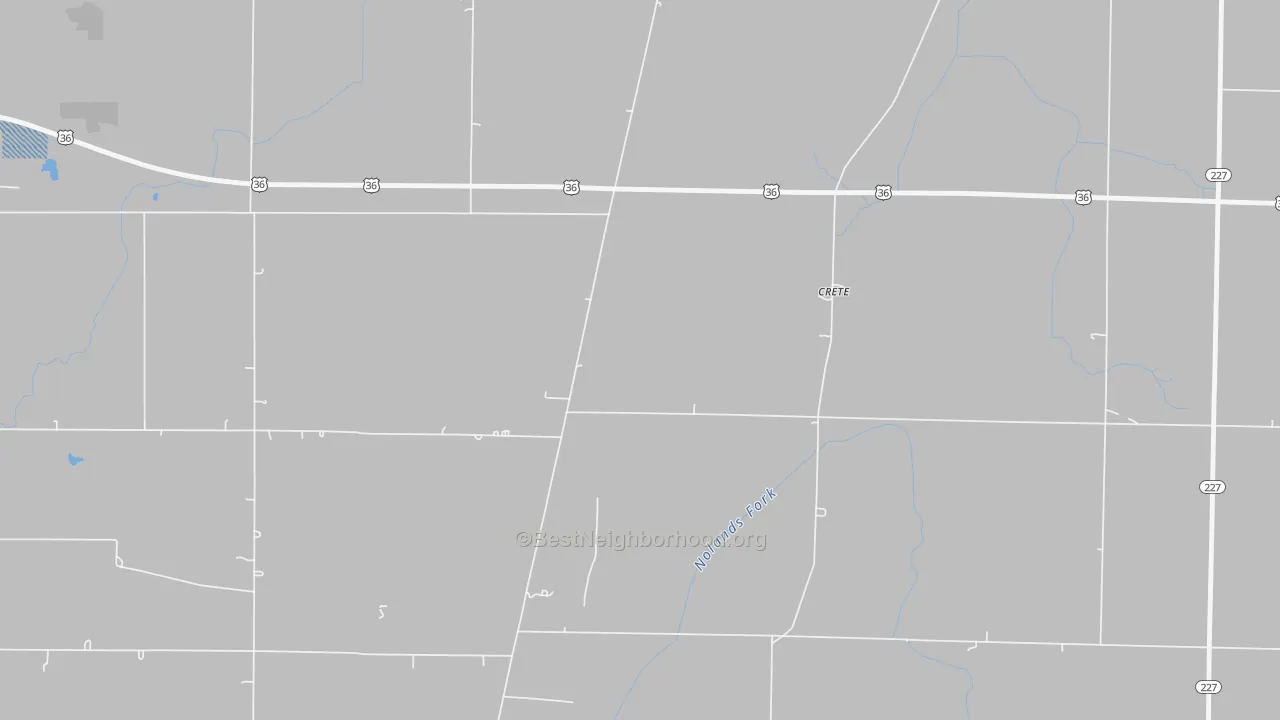 Bike Grade map of Crete, IN