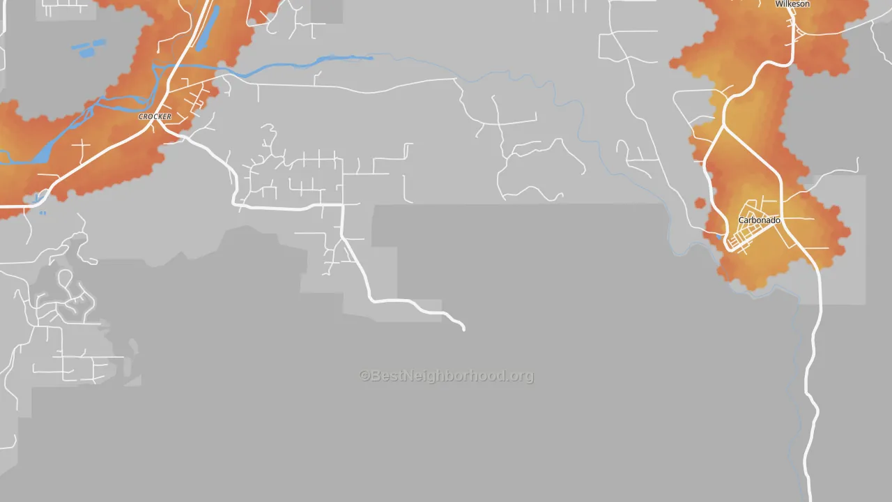 Bike Grade map of Crocker, WA