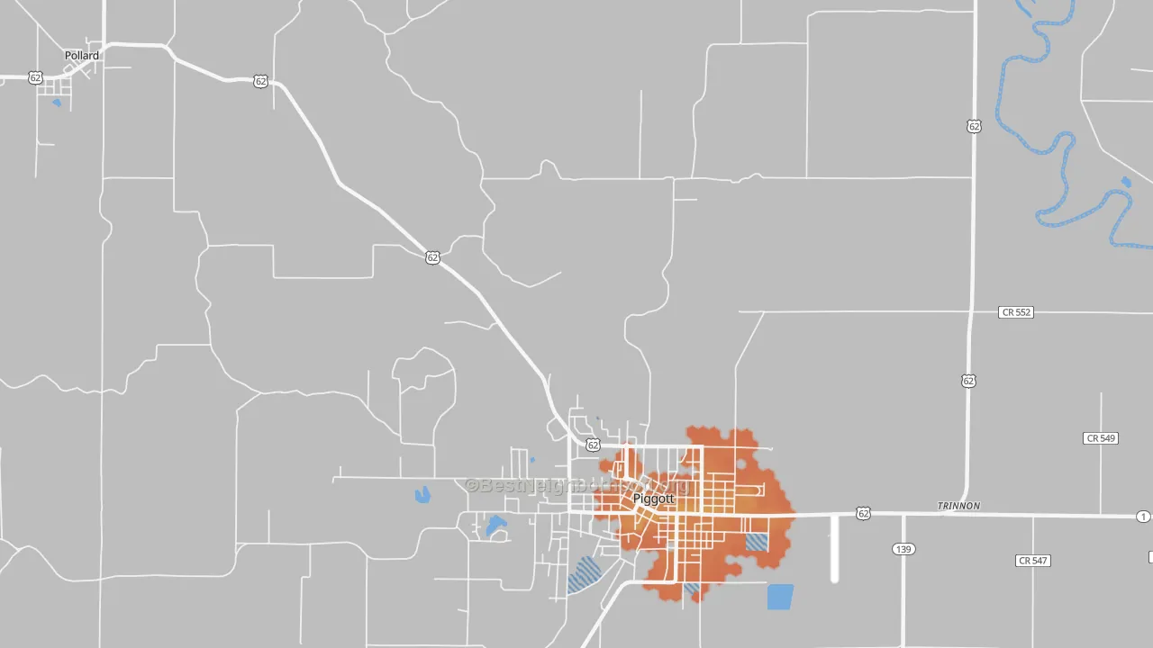 Bike Grade map of Crockett, AR
