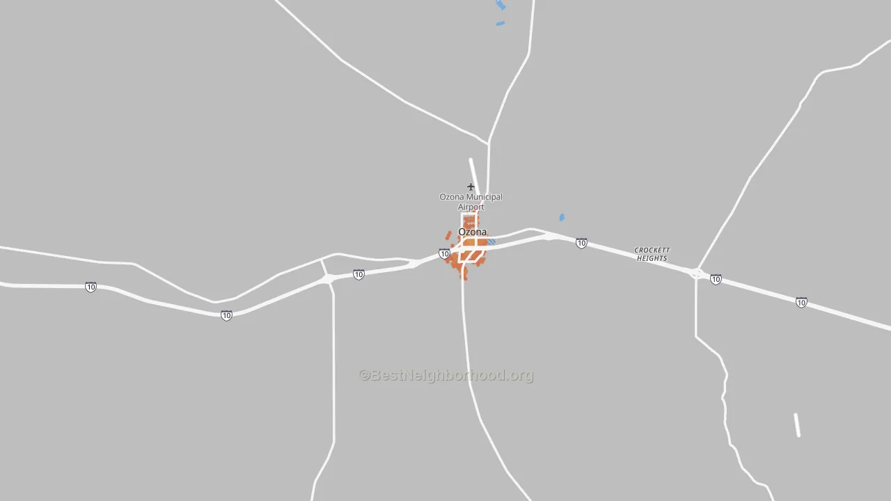 Bike Grade map of Crockett County, TX