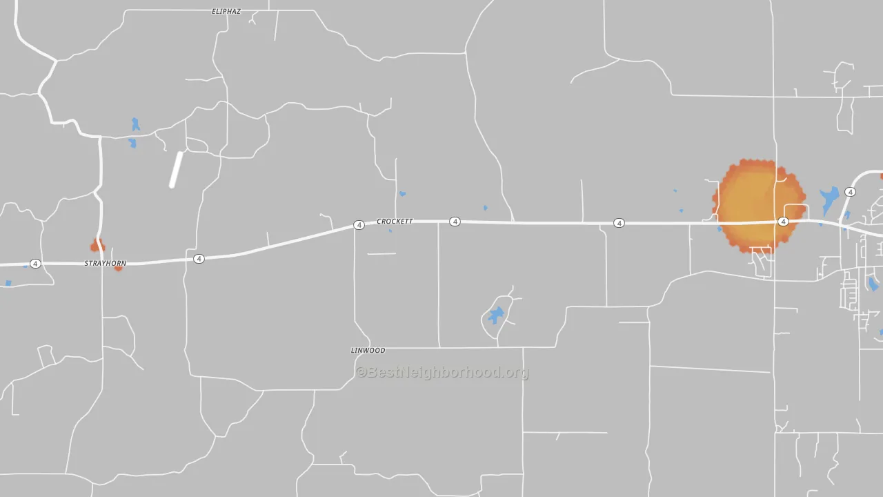 Bike Grade map of Crockett, MS