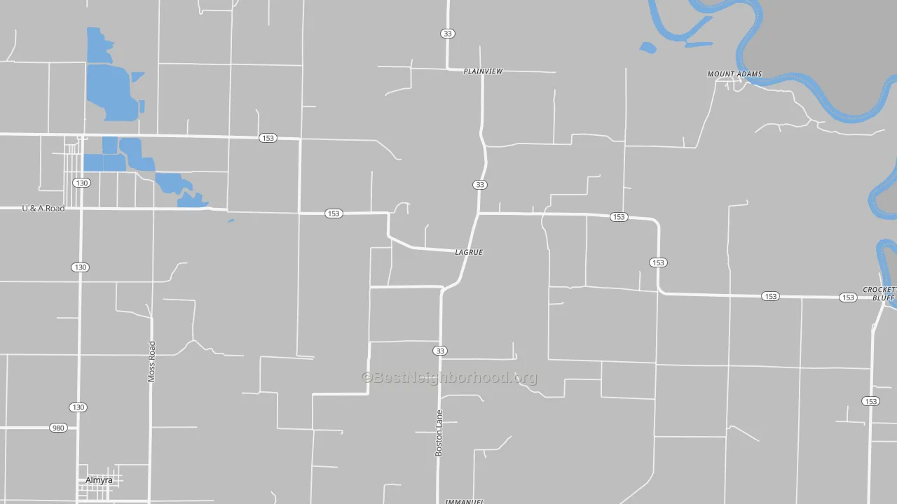 Bike Grade map of Crocketts Bluff, AR