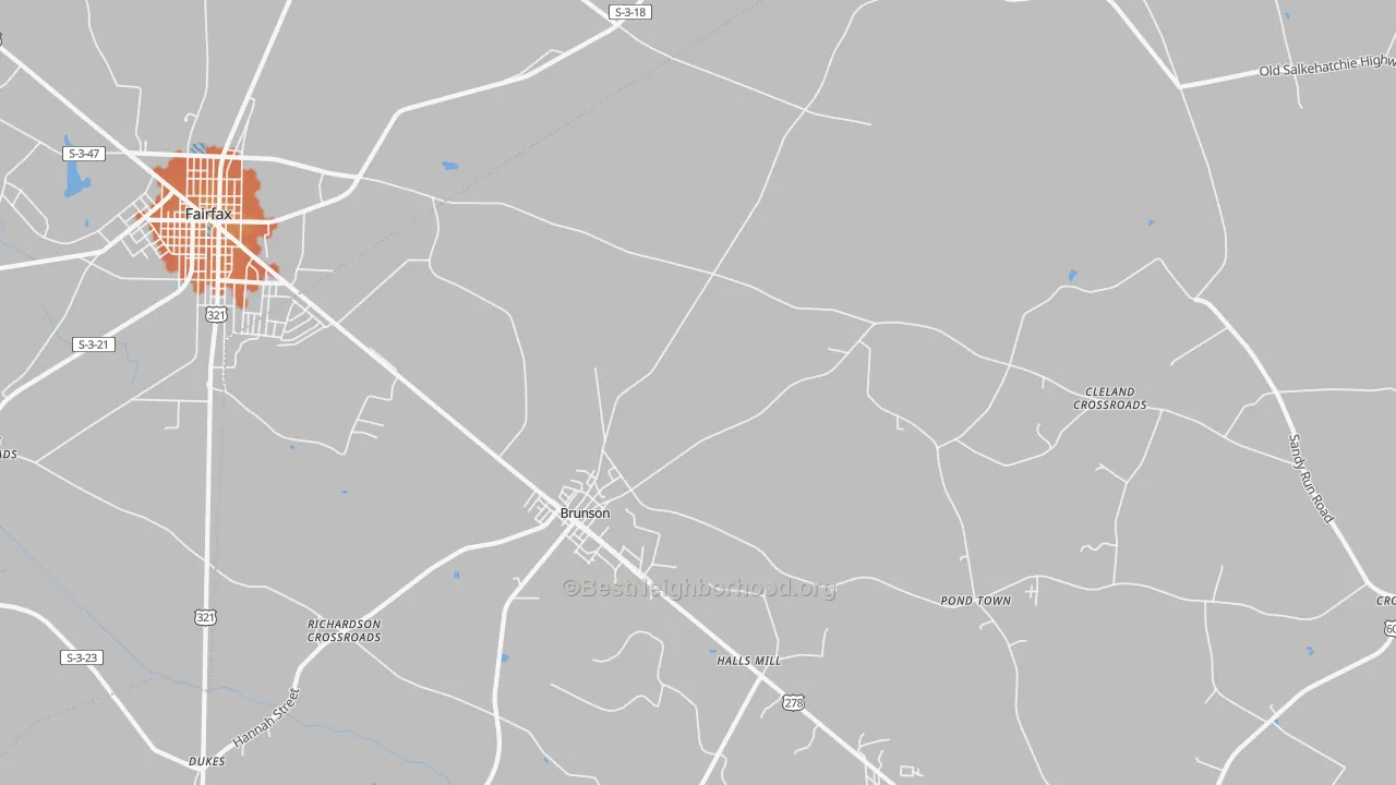 Bike Grade map of Crocketville, SC